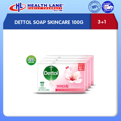 DETTOL SABUN SKINCARE 100GX3+1
